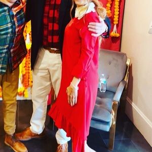 ASOS Red Asymmetrical Dress Sz 2